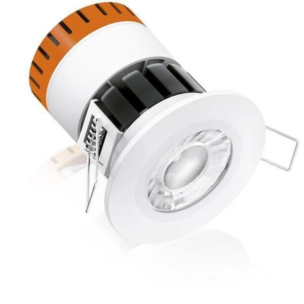 *Enlite E8™ 8W Fixed Dimmable Fire Rated LED Downlight 4000K 620lm 60°