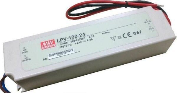 LPV-100-24 Mean Well Power Supply for 24V LED Strips 100W