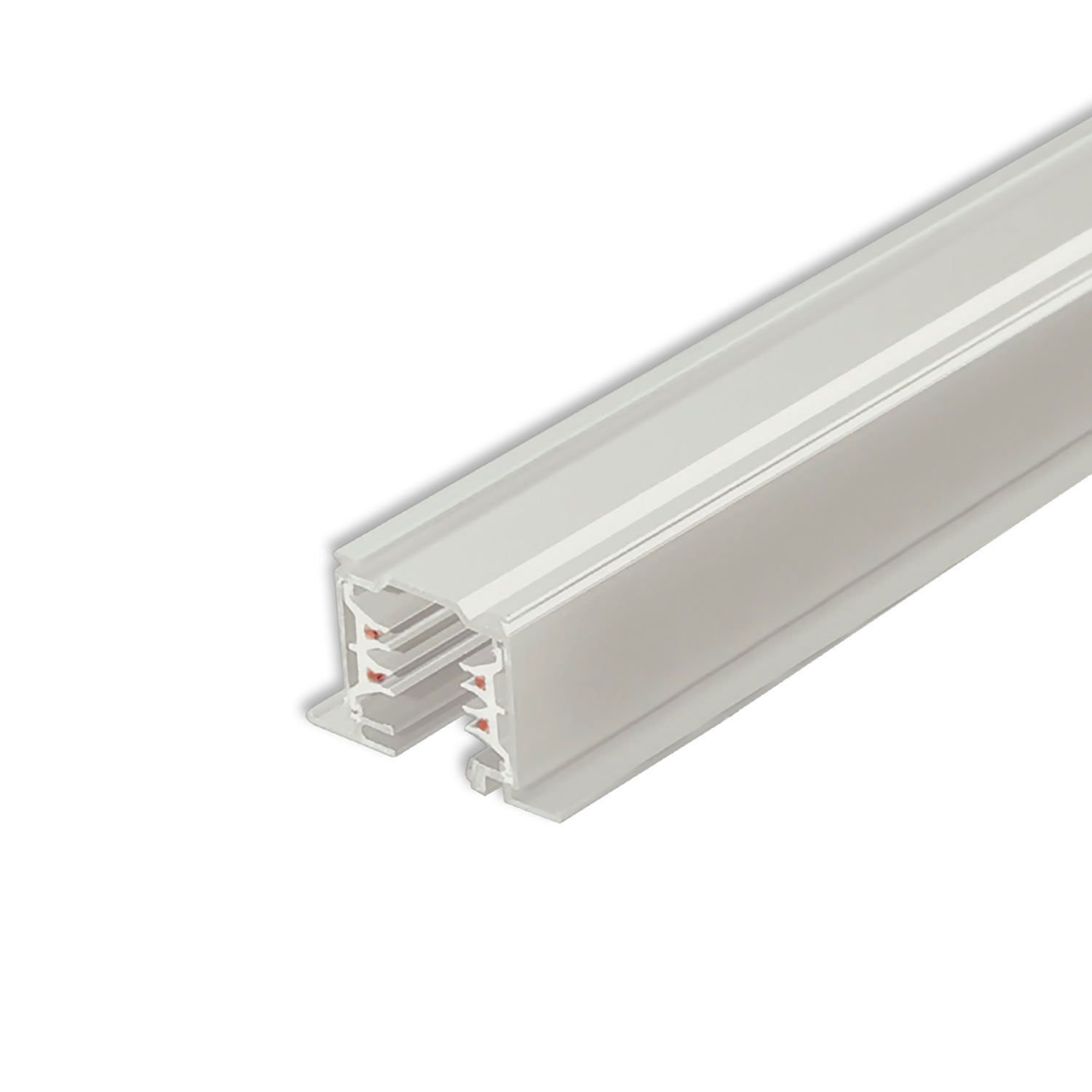 3-PH recess conductor rail, 2m, white Classic
