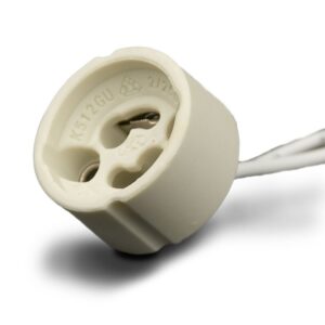GU10 socket ceramic, 0-230V