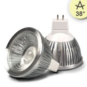 12V MR16 LED spotlight 5.5W COB 38° 2700K 330lm warm white, dimmable