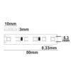 LED SIL830 flex stripe, 24V, 9.6W, IP66, warm white, 120 LED/m - Image 3