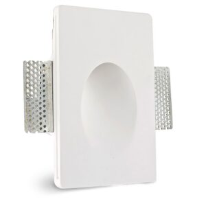 plaster wall recessed light, rectangular, GU4/MR11, large design style