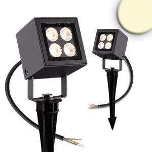 LED outdoor spotlight Cube IP65, 4x2W CREE, anthracite, warm white