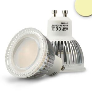 GU10 LED spotlight 6W 2700K 600lm 120° glass diffuser