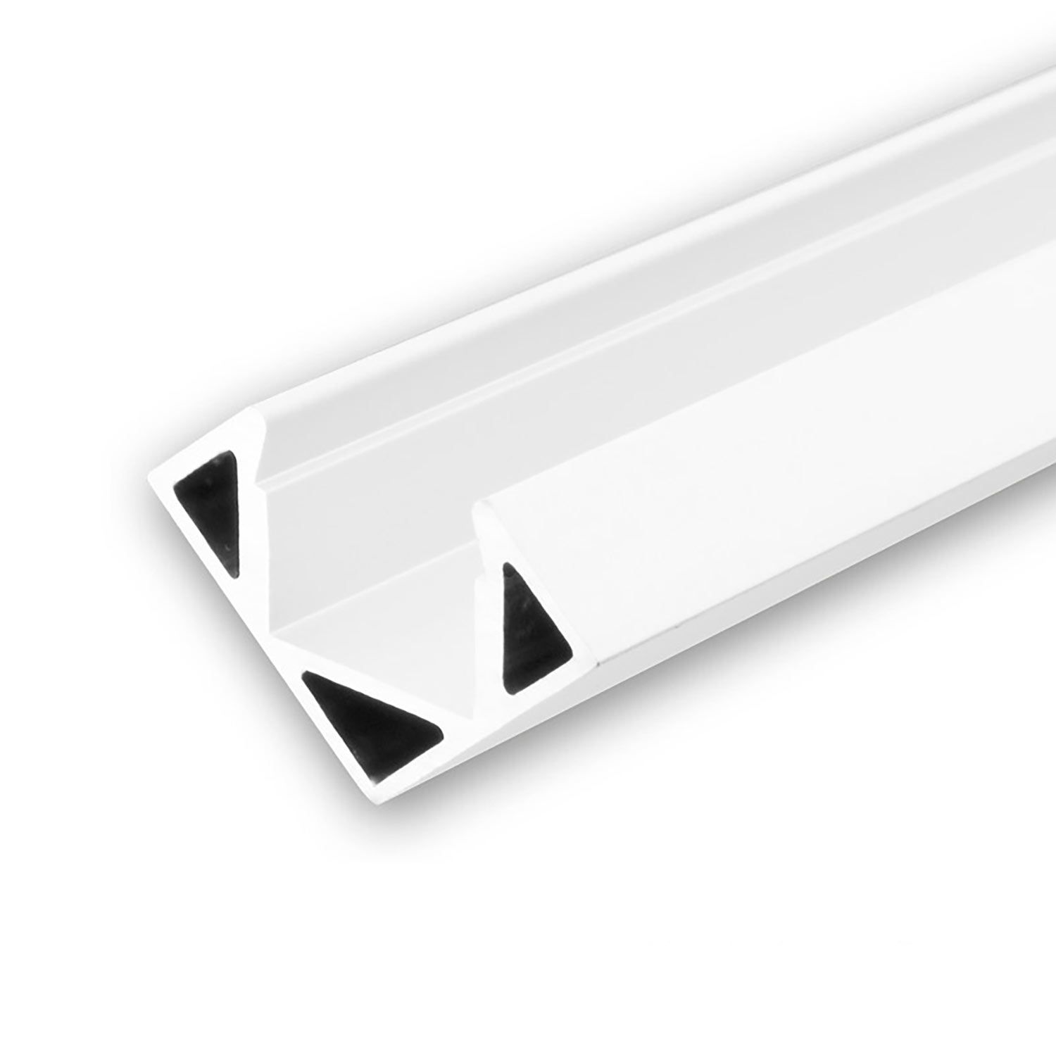 17,5x17,5mm LED corner profile CORNER11 alu. powder-coated white RAL 9010, 200cm