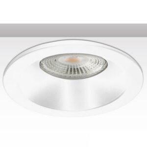 IP54 Installation frame round with glass lens, hole cutout 72mm, white, for GU10/MR16 spots