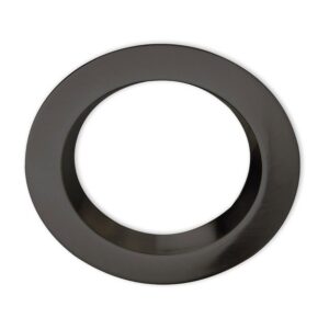Cover aluminium round black recessed for spotlight recessed Sys-90