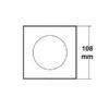 Cover aluminium recessed square black for spotlight recessed Sys-90 - Image 3