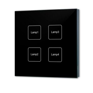 DALI 4 addresses touch master dimmer, black, supply via DALI bus voltage