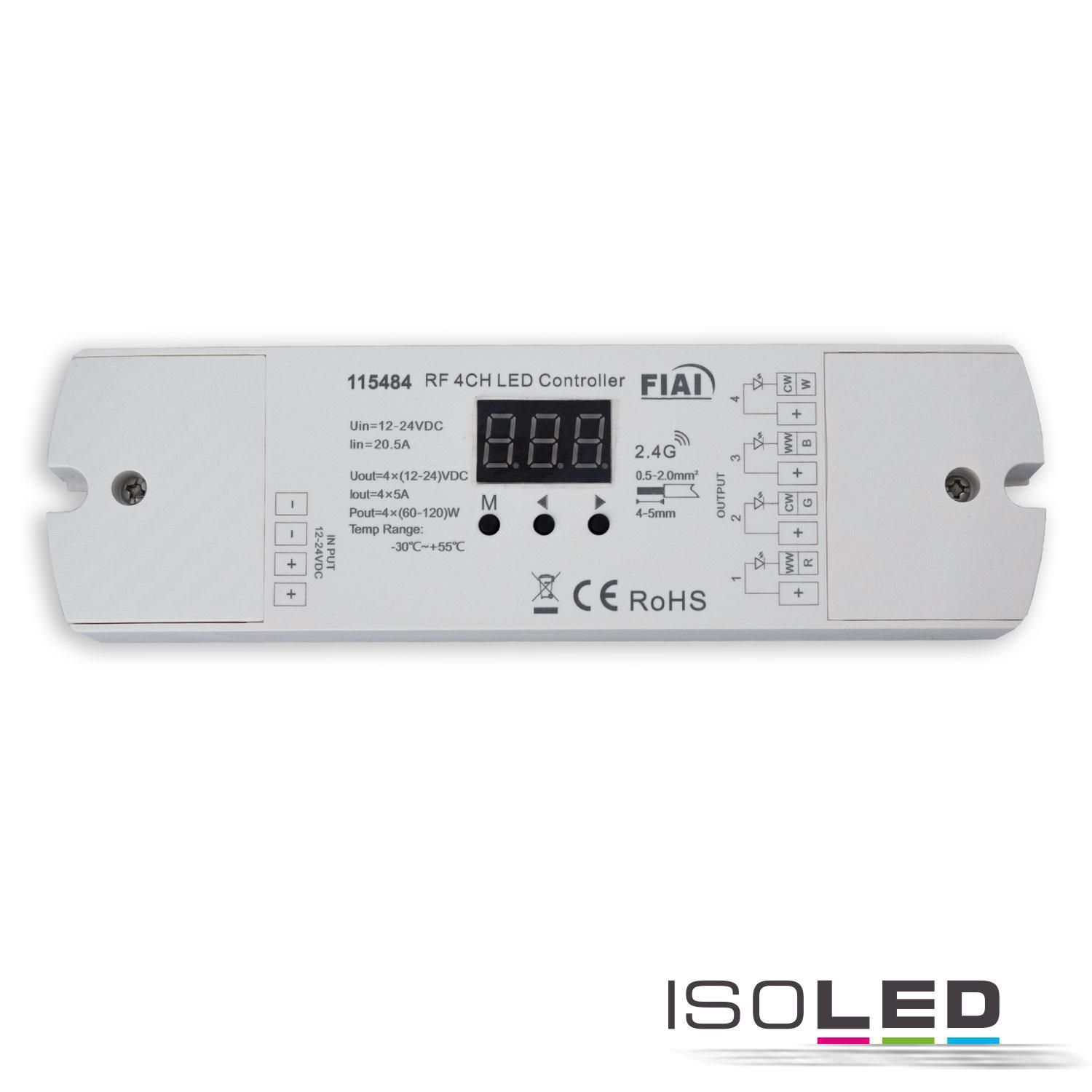 4 Zone LED Dimmer Module, 12-24v DC For Low Voltage Lights