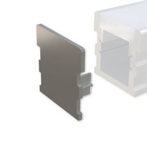 End cap set for LED profile GROUND-OUT16, plastic, 3pcs  EC134