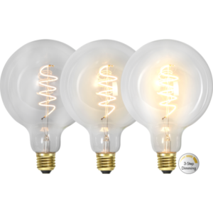 LED bulb E27 4W 68/135/270lm 2100K GLOBE SPIRAL 3-STEP DIM