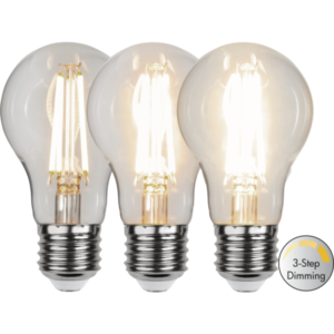 LED bulb E27 6.5W 3000K 80/400/800lm 3-StepDim