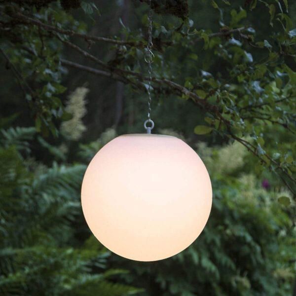 Solar pendant LED light BALL 30cm white