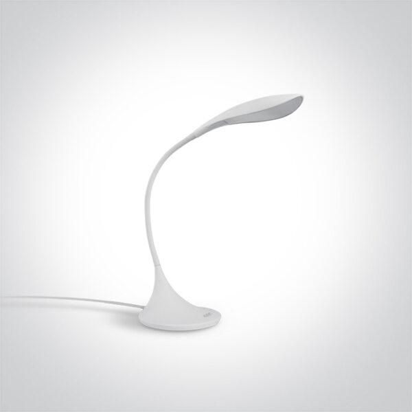 Desk Lamp MYWAY 480lm 4000K Dimmable , Flexible neck - Matte White