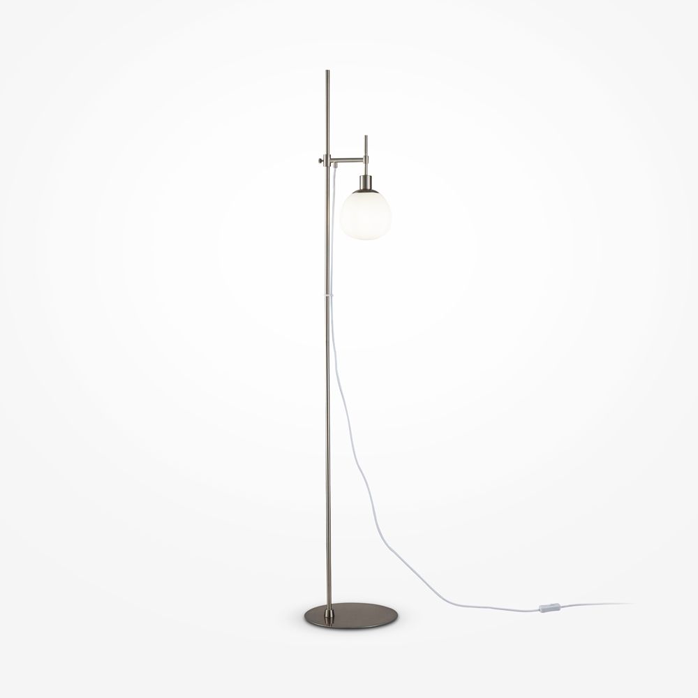 Floor lamp ERICH 1xE14 1.55m nickel/white