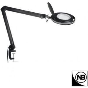 Desk Lamp MAGLIGHT with magnifier 9W 560lmdesk edge fitting, black