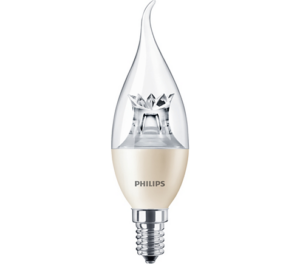 Philips LED Bulb Flame E14 6W 470lm 2700K dimmable DimTone DiamondSpark