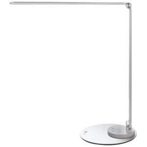 Desk Lamp LOS ANGELES  Ultra-slim, Aircraft-grade Alloy, 6 Brightness + 3 Color Modes, Memory Function, Smart USB Charging Port - Silver White