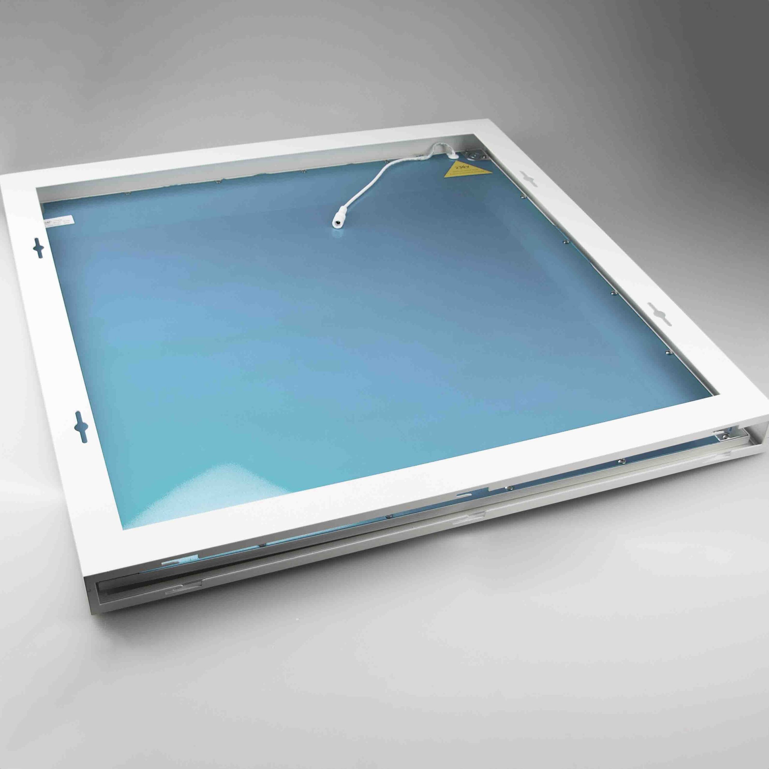 Surface mounting frame white RAL 9016, ht 5cm, for LED panels 300x1200, pre-assemb. for quick mount. - Image 5