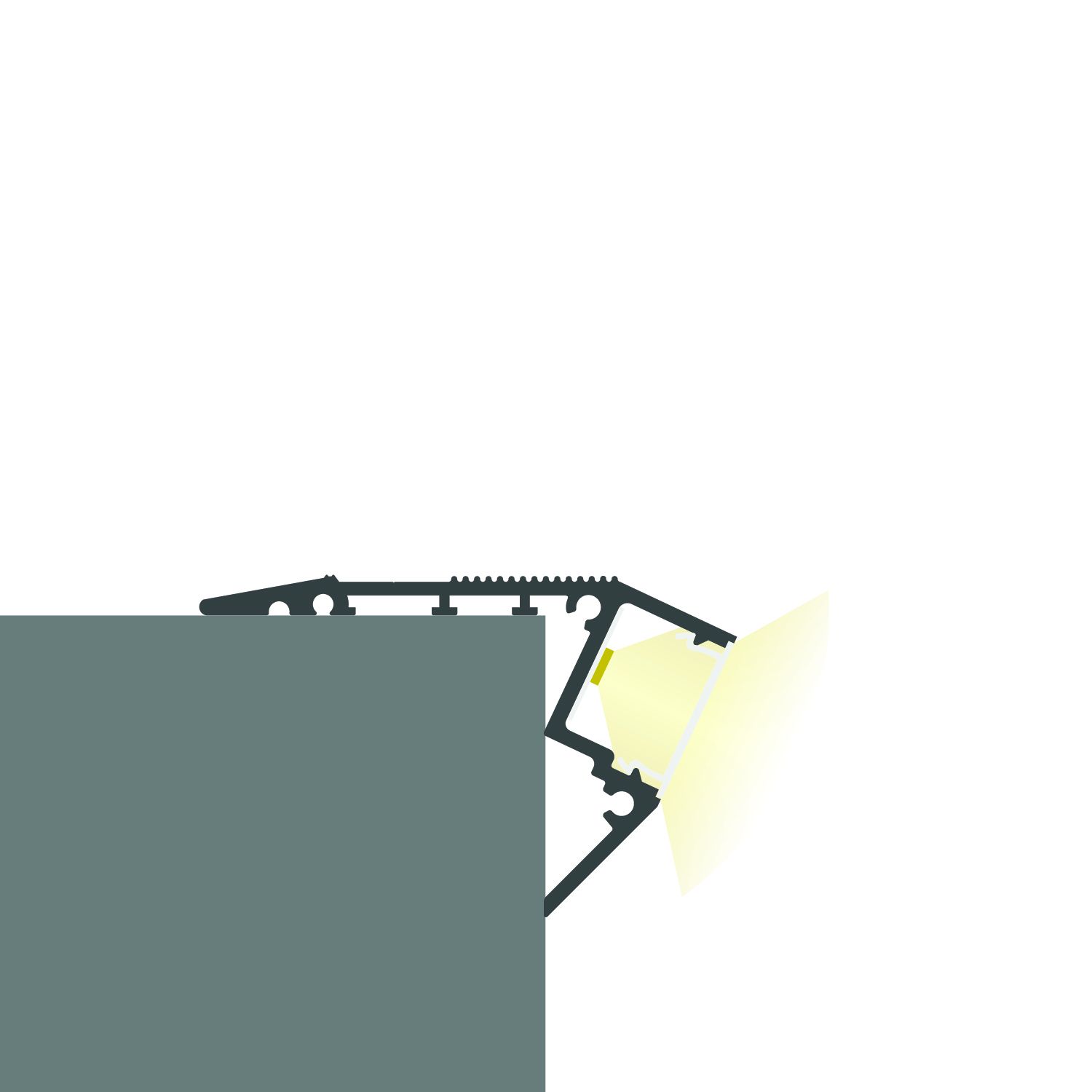 LED stair profile STAIRS13, anodized 200cm - Image 4