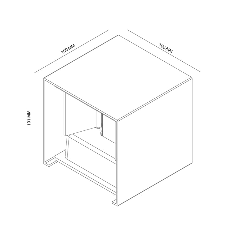 Wall Lamp Cube 10x10x10cm White 6W 2700K Dim. - Image 7