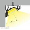 CORNER10 BC/UX LED profile 2000 black anodized aluminum - Image 5