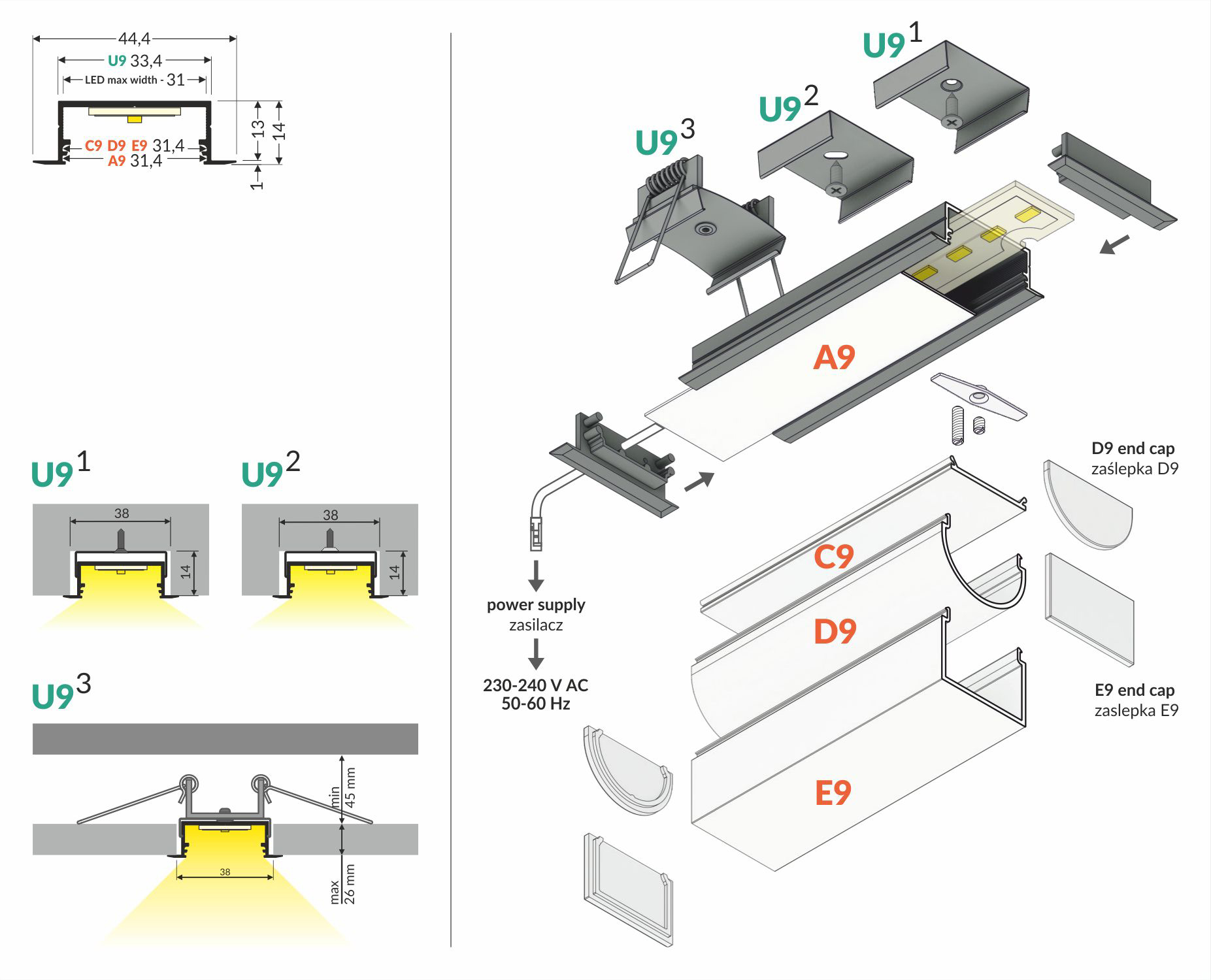 C9 click cover 30mm 20m reel opal white - Image 9