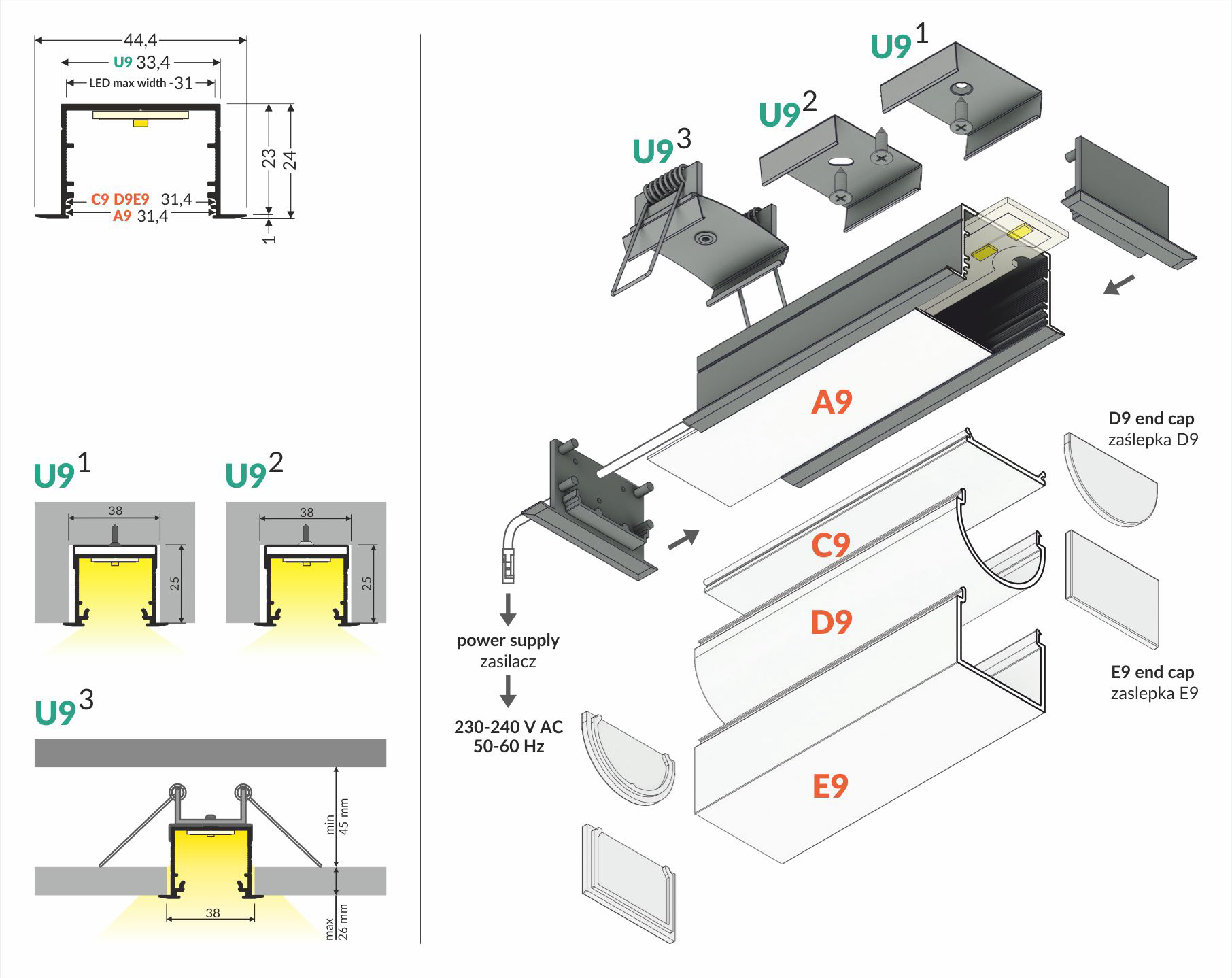 C9 click cover 30mm 20m reel opal white - Image 8