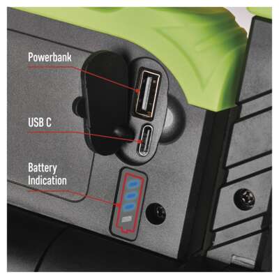 Rechargeable COB LED Work Floodlight P4536, 2000 lm, 8000 mA - Image 13
