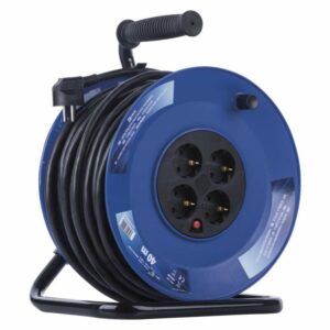Power Cable Reel Portable Cord Reel with Metal Stand - China Cable Reel  Schuko Europe, Extension Cable Reel Schuko Power Socket Cable R