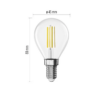 LED Bulb E14 5.9W(60W) 806lm 2700K Warm white Filament G45 - Image 4