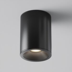 Ceiling luminaire Zoom GU10 IP54 black 85x115mm