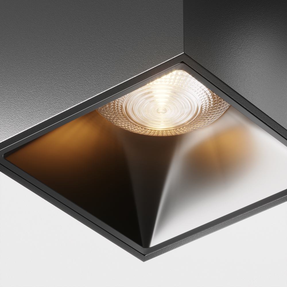 Ceiling lamp Alfa LED 12W 3000K square black - Image 2