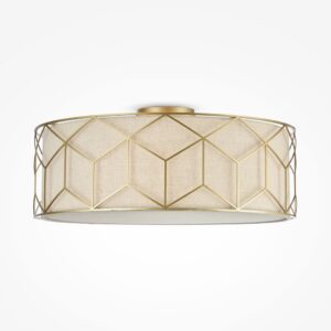 Ceiling lamp Messina 5xE27 linen, gold