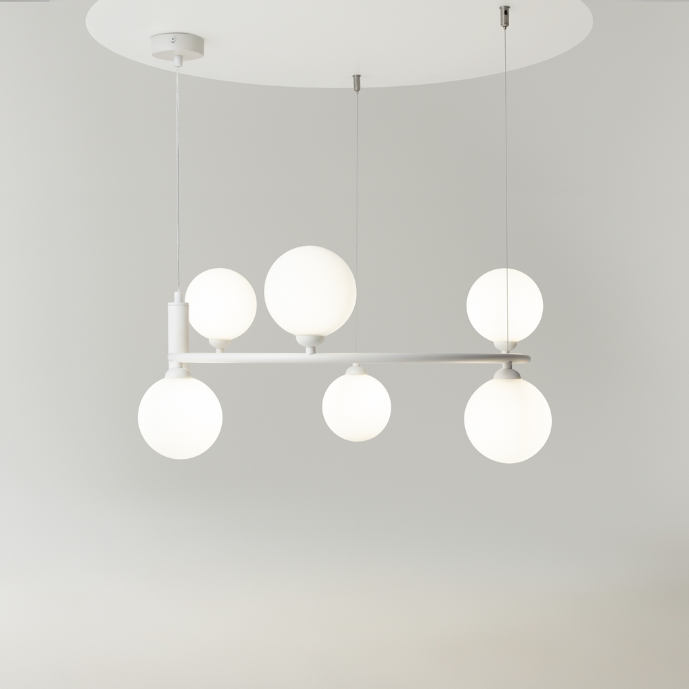 Pendant lamp Ring 58cm 6xG9 White - Image 3