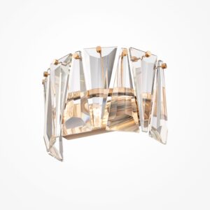Wall lamp Puntes 1xE14 gold/chrystal