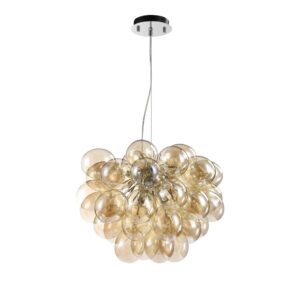 Pendant lamp Balbo 8xG9 Cognac