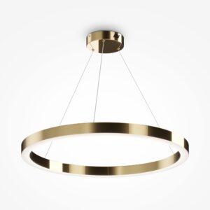Pendant lamp Saturno 80cm LED 2200lm 3500K brass