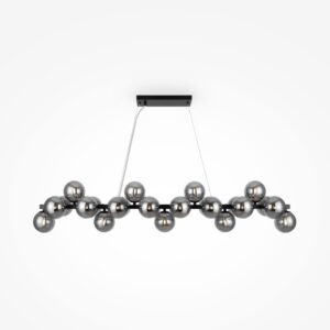 Pendant lamp Dallas 124cm black-smoky