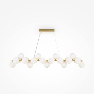 Pendant lamp Dallas 124cm opal-gold
