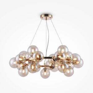 Pendant lamp Dallas gold-amber