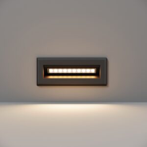 Lighting for stairs Bosca 5W 3000K IP65 400lm Black, recessed
