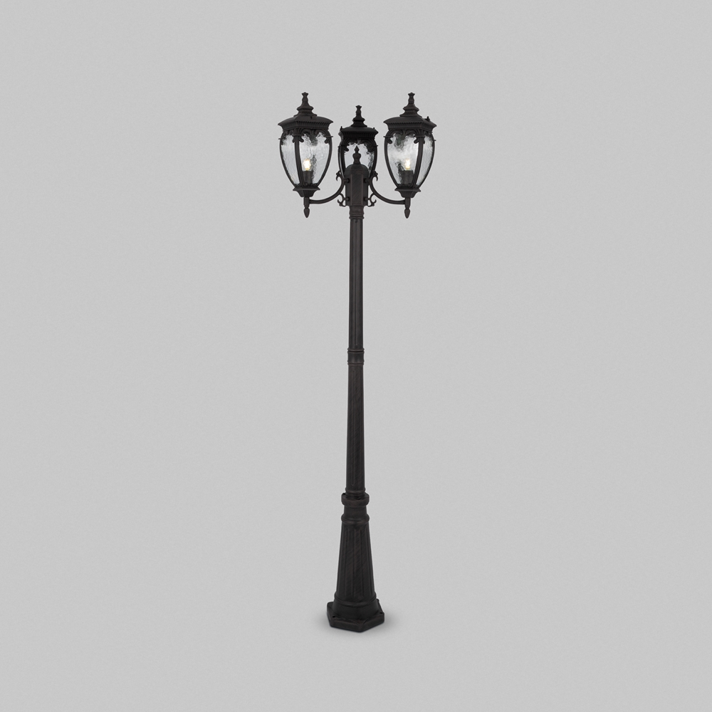 Post lamp 2.4m high Fleur black