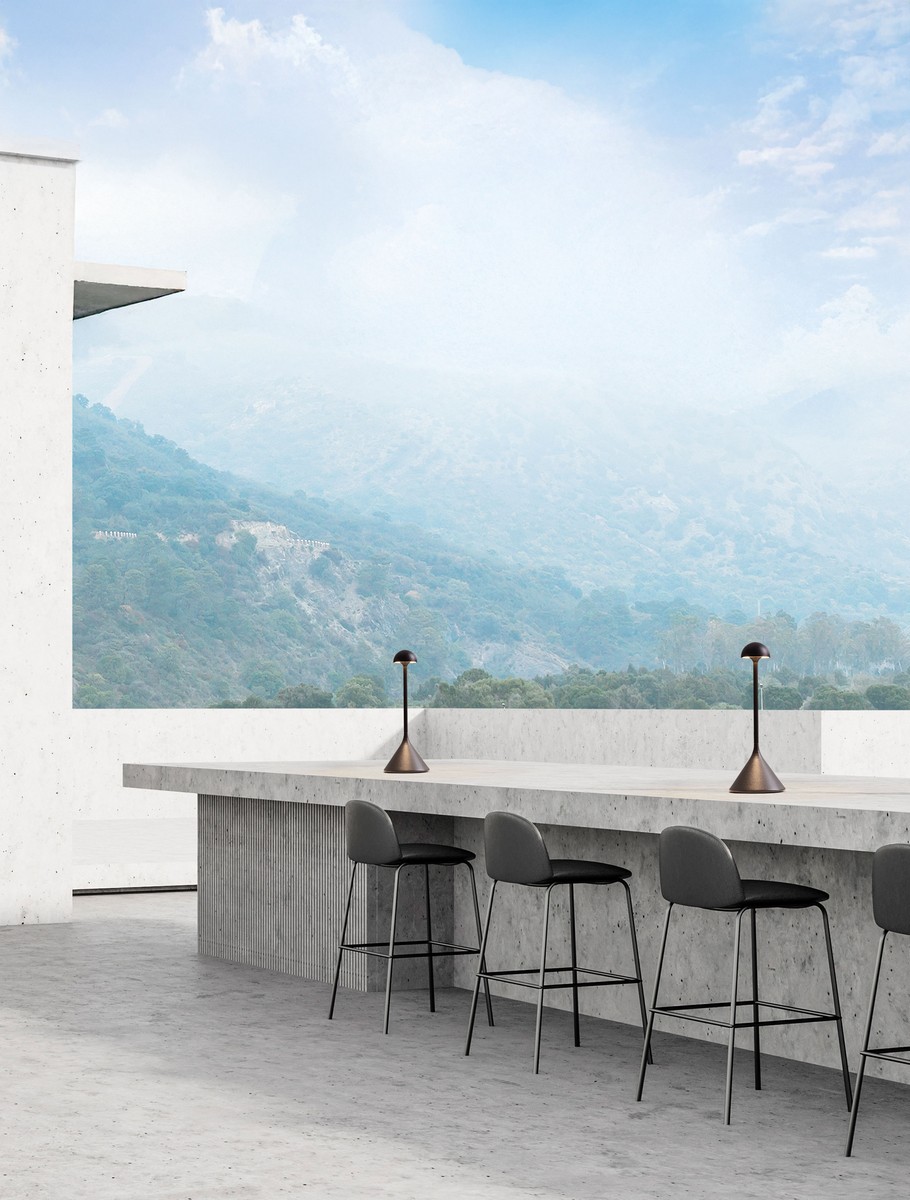 DALT Outdoor IP54 portable table lamp black 1W 60lm 3000K 25cm