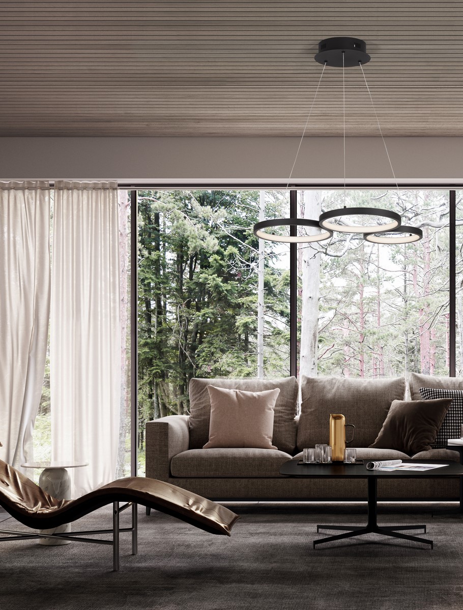 Pendant lamp MAGNUS 55cm 1400lm 28W 3000K Black - Image 12