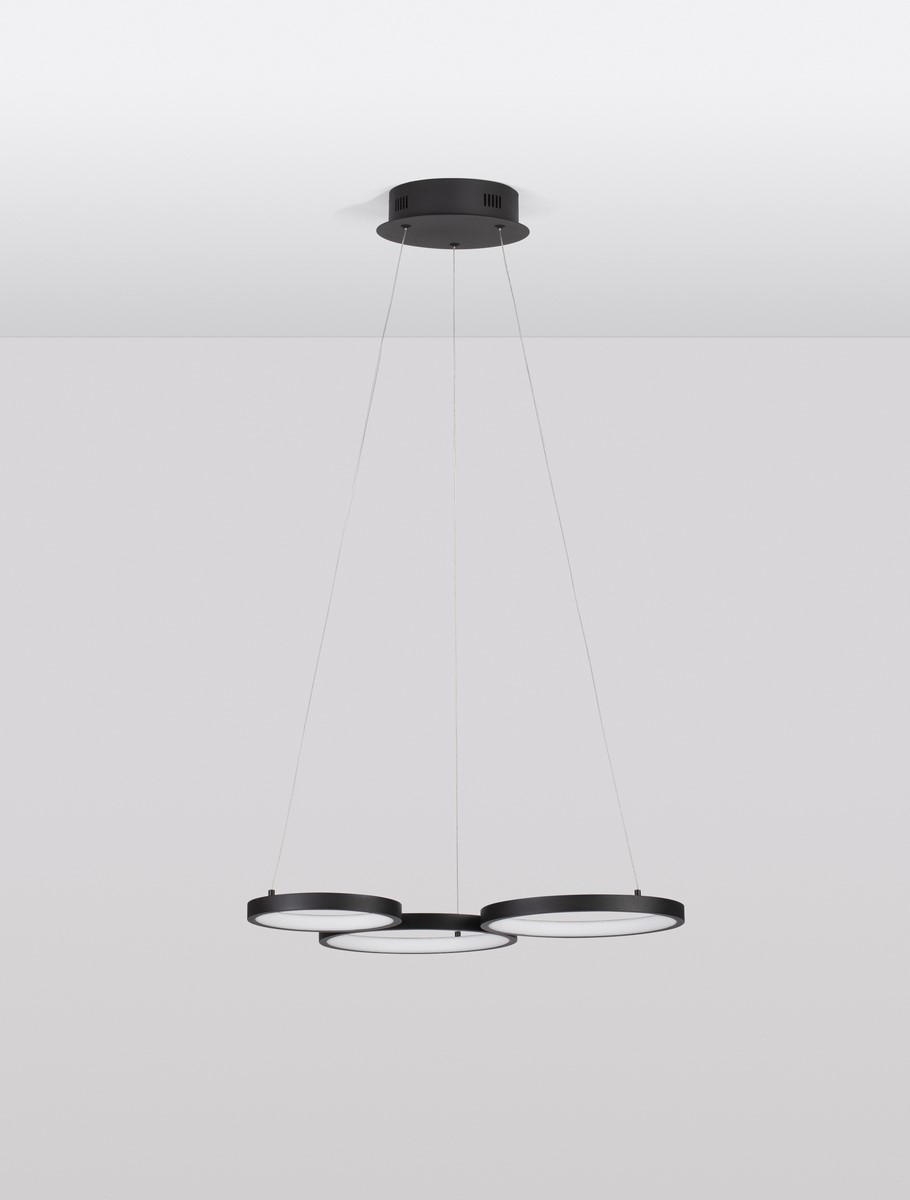 Pendant lamp MAGNUS 55cm 1400lm 28W 3000K Black - Image 8