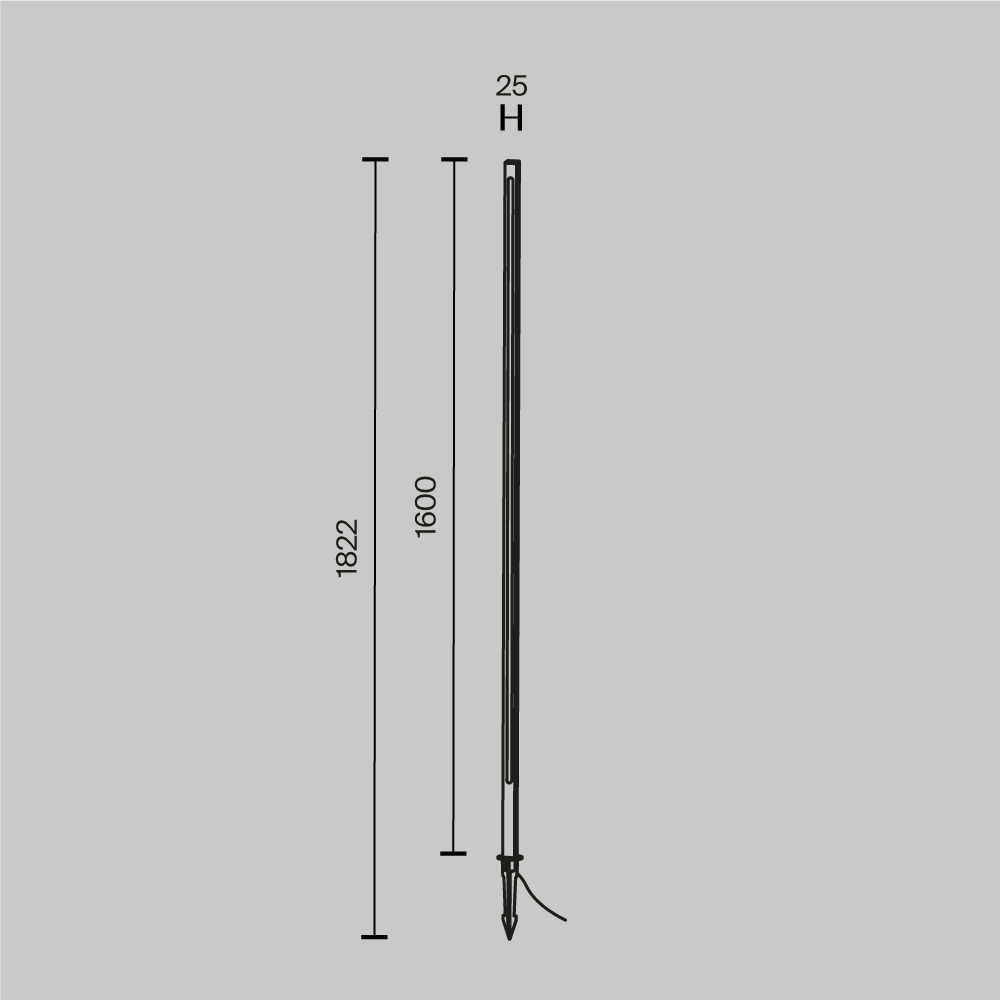 Landscape lighting POLE 1.6m LED IP65 Graphite Grey - Image 10