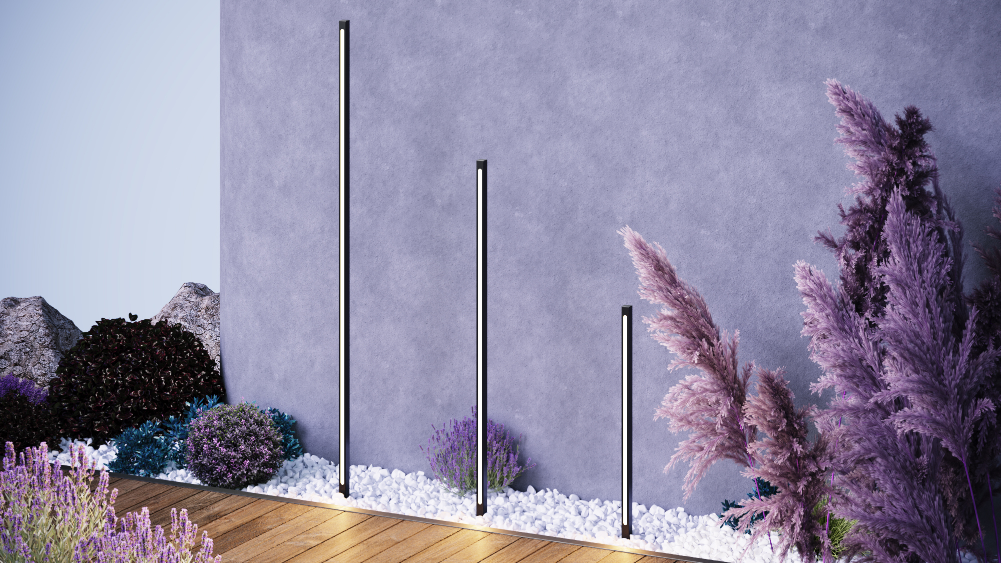 Landscape lighting POLE 1.6m LED IP65 Graphite Grey - Image 5